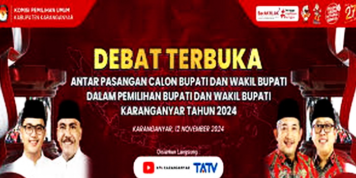 Debat terbuka Bupati dan wakil Bupati Karanganyar Tahun 2024 berlangsung sengit