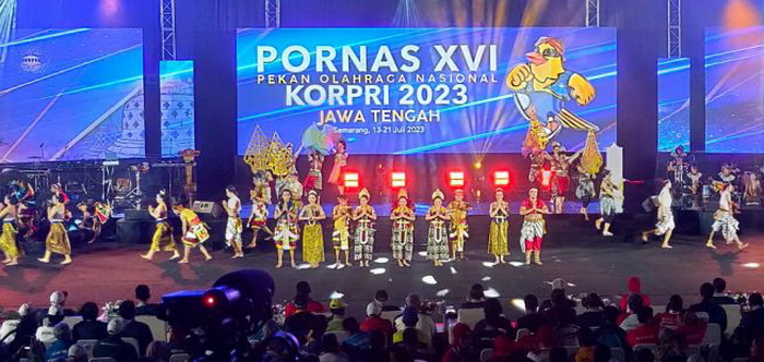 Junjung Sportivitas Pembukaan Pornas XVI Korpri 2023 Jawa Tengah Resmi Dibuka
